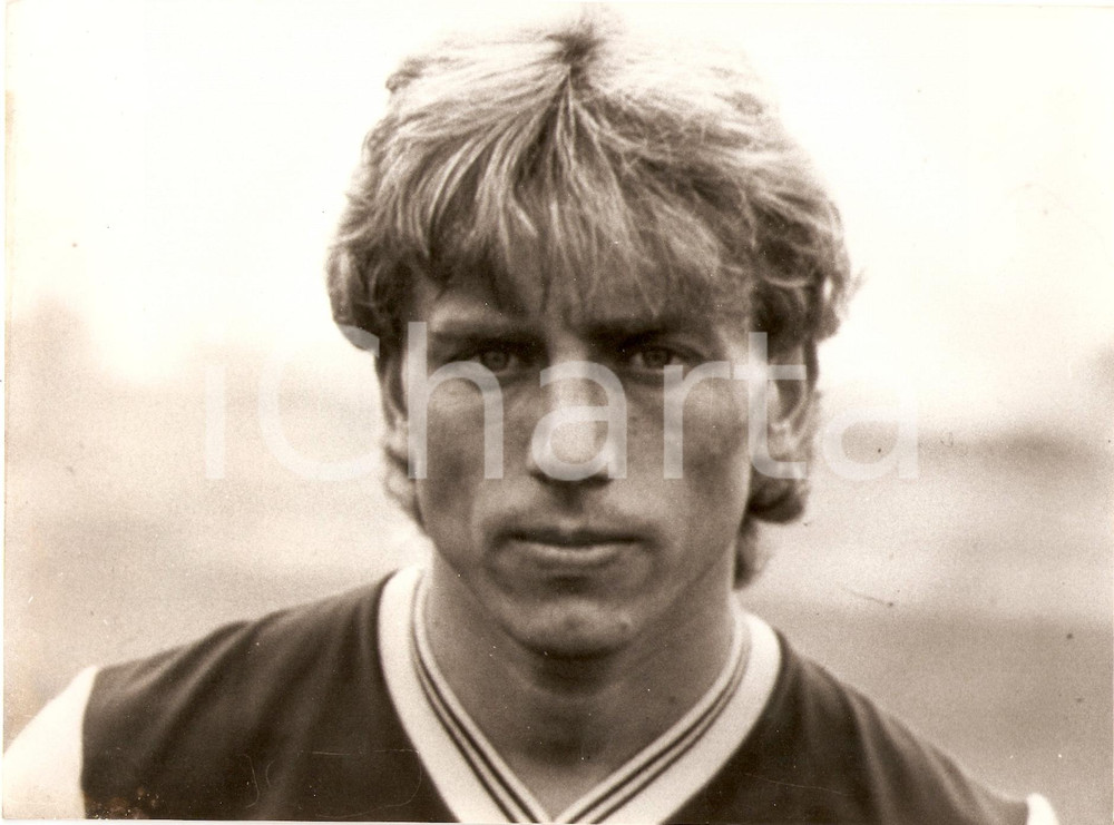 Fotografia d epoca originale 1980 circa INGHILTERRA Calcio ASTON VILLA Tony MORLEY Ritratto Fotografia 1