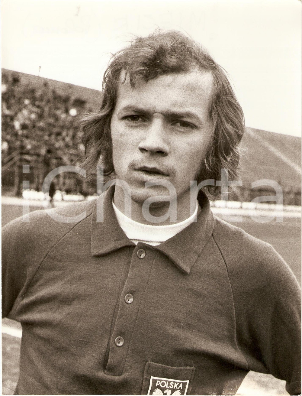 Fotografia d epoca originale 1974 POLONIA MONDIALI calcio Kazimierz KMIECIK Nazionale POLSKA Fotografia 1