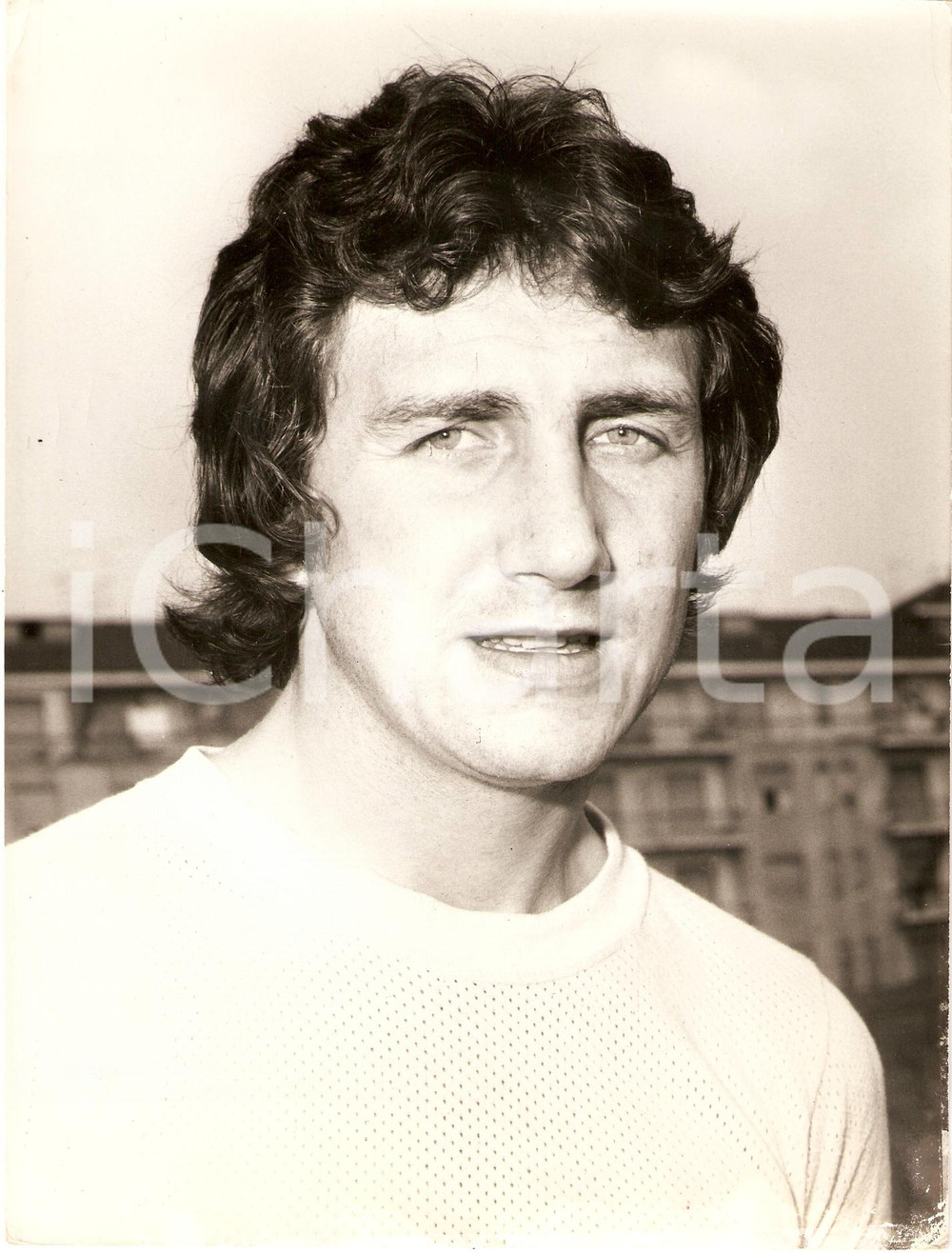 Fotografia d epoca originale 1980 circa INGHILTERRA Calcio DERBY COUNTY Roy MCFARLAND Ritratto Fotografia 1