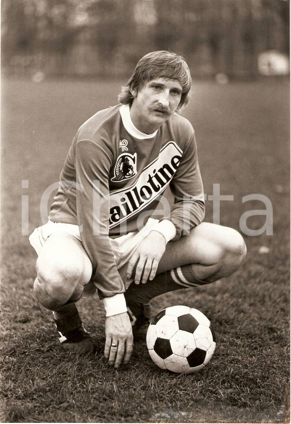 Fotografia d epoca originale 1980 ca AJ AUXERRE Calcio FRANCIA Andrzej SZARMACH foto ufficiale Fotografia 1