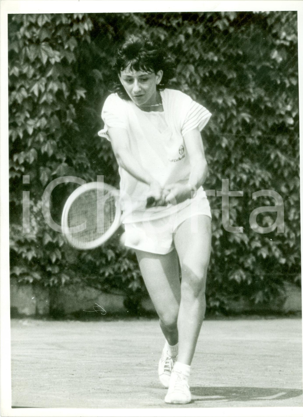 Fotografia d epoca originale 1985 ca TENNIS Laura LAPI durante allenamenti Fotografia 1