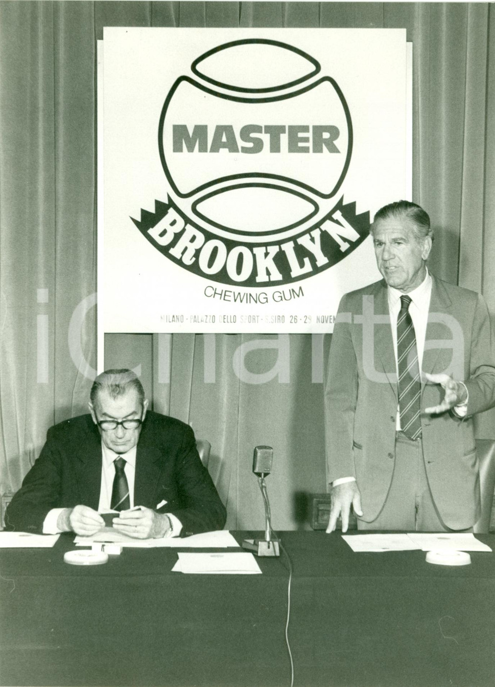 Fotografia d epoca originale 1980 MILANO Tennis Carlo DELLA VIDA Master BROOKLYN Chewing Gum FOTO 1
