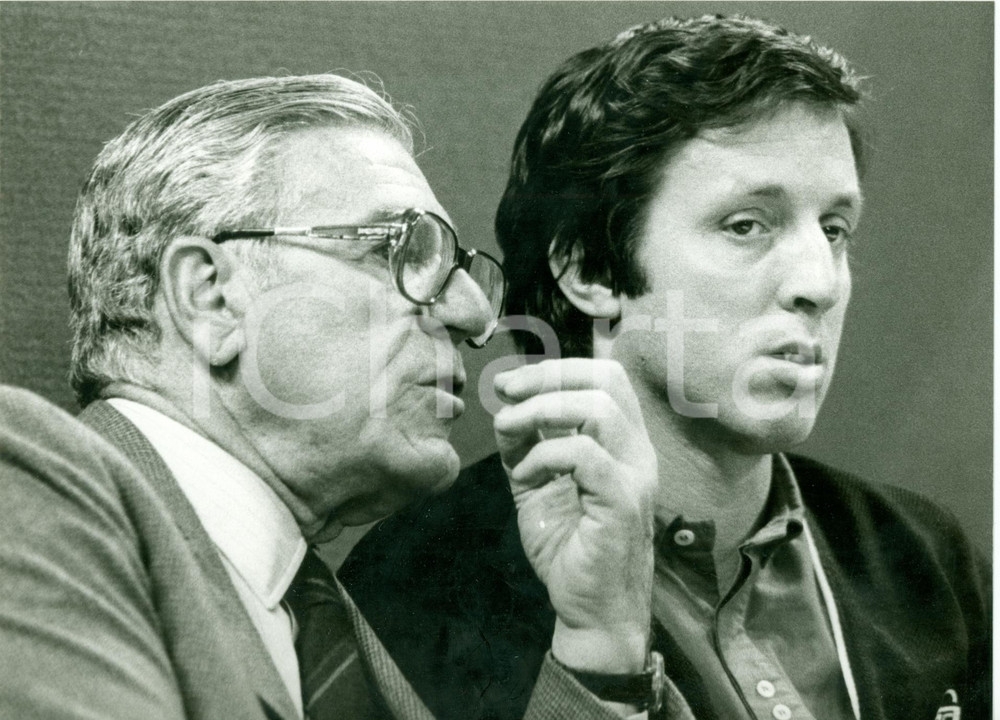 Fotografia d epoca originale 1980 MILANO Tennis Carlo DELLA VIDA e Sergio PALMIERI Fotografia 1