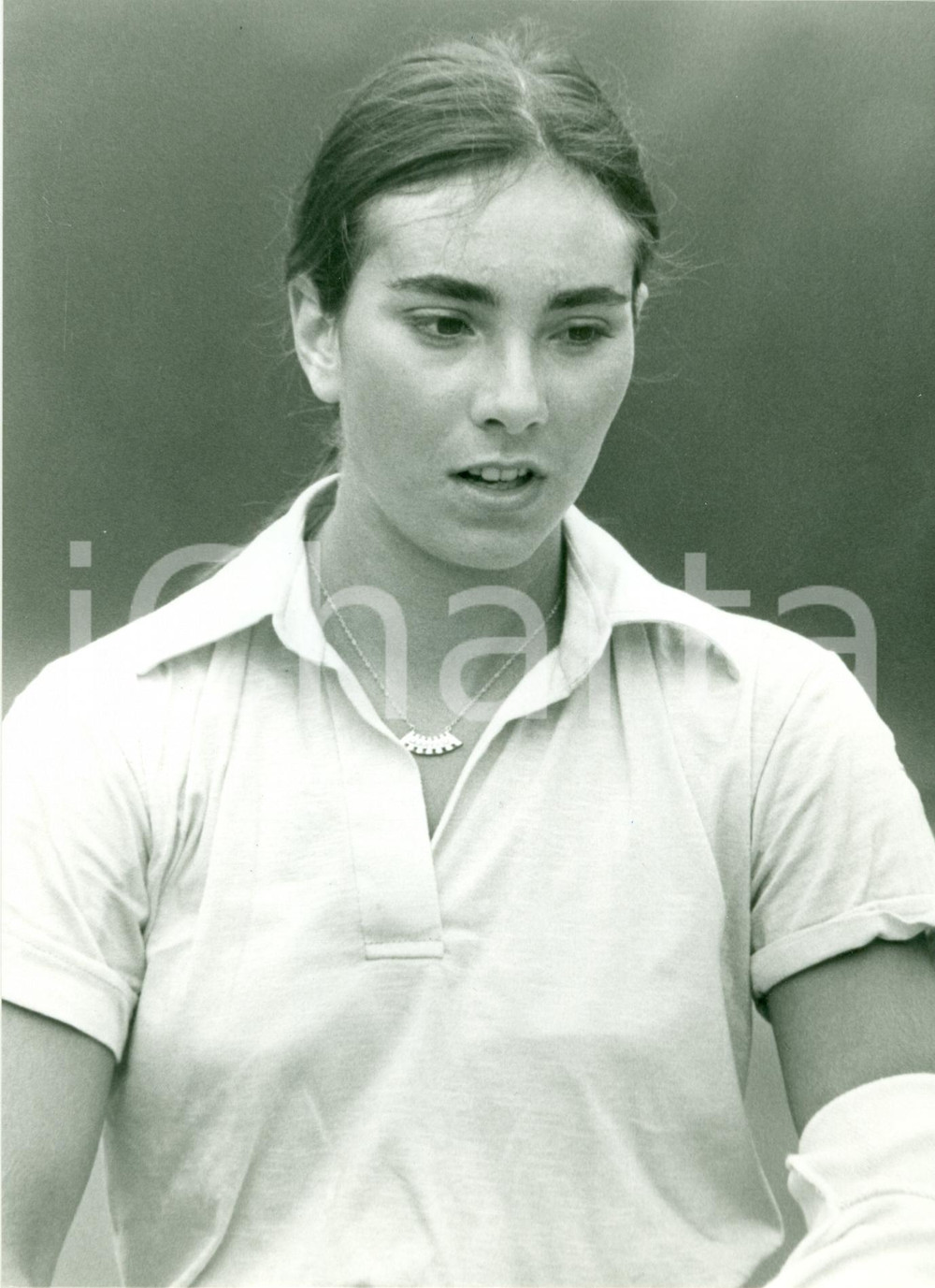 Fotografia d epoca originale 1980 ca TENNIS Ritratto Manuela ZONI durante un match Fotografia 1