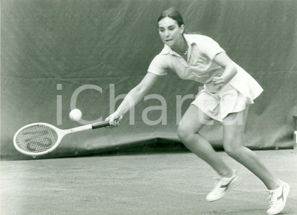 Fotografia d epoca originale 1980 ca TENNIS Ritratto Manuela ZONI in gara Fotografia 1
