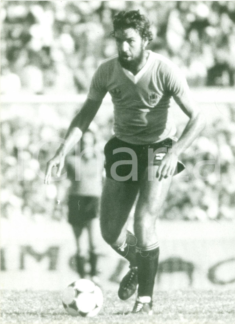 Fotografia d epoca originale 1980 ca URUGUAY Calcio Ritratto Hugo DE LEON calciatore Fotografia 1