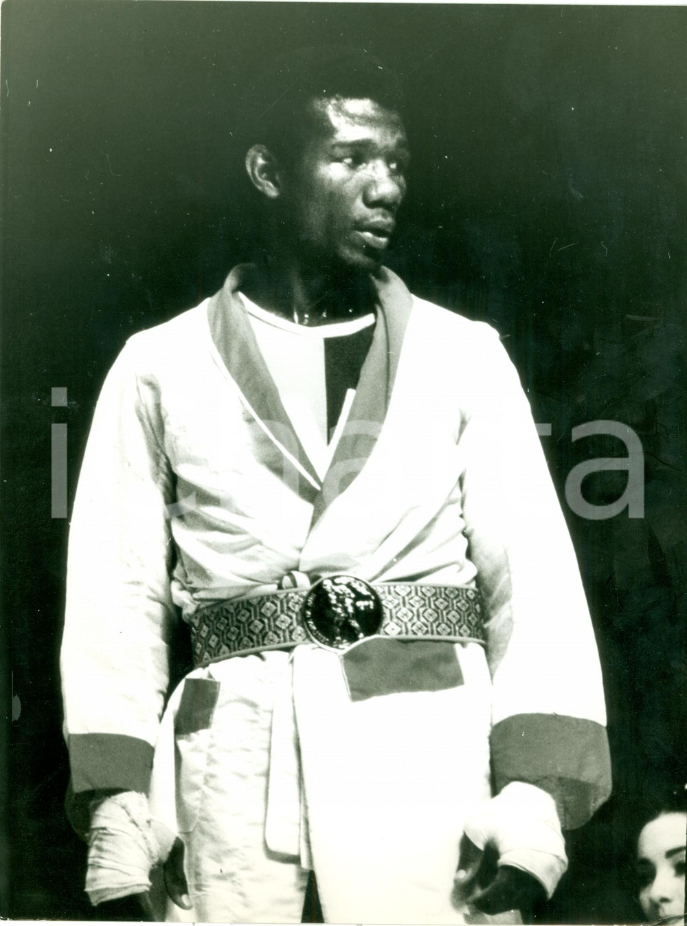Fotografia d epoca originale 1975 ca VENEZUELA Boxe Pugile Ernesto SANCHEZ Fotografia 1