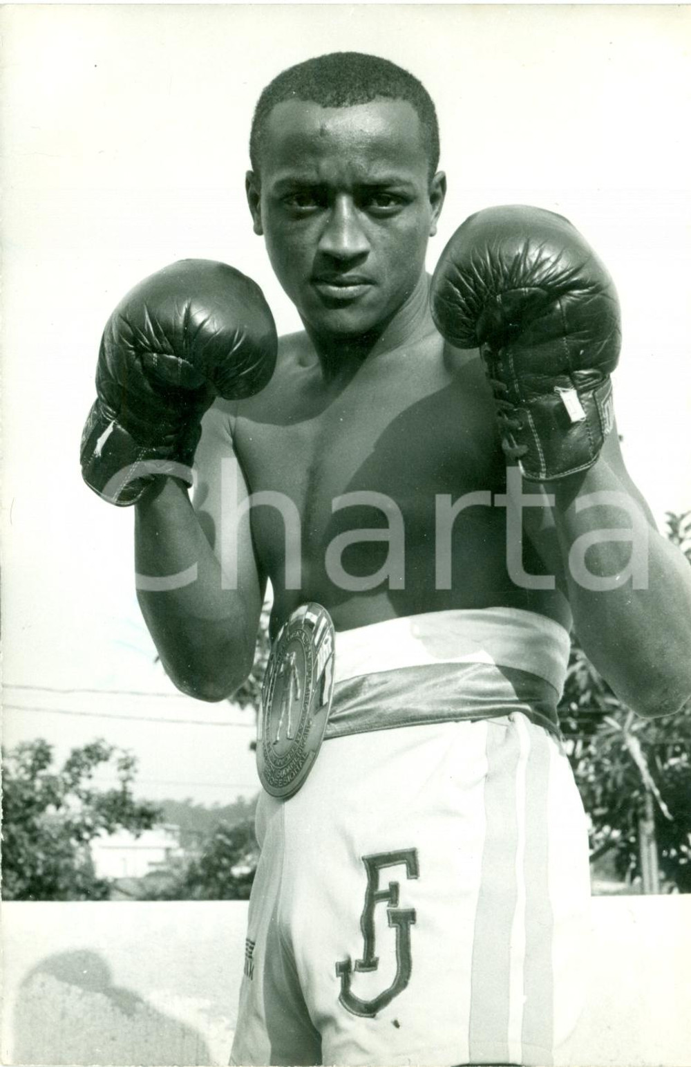Fotografia d epoca originale 1983 BUENOS AIRES Boxe Francisco DE JESUS CHIQUINHO campione SUD AMERICA Foto 1