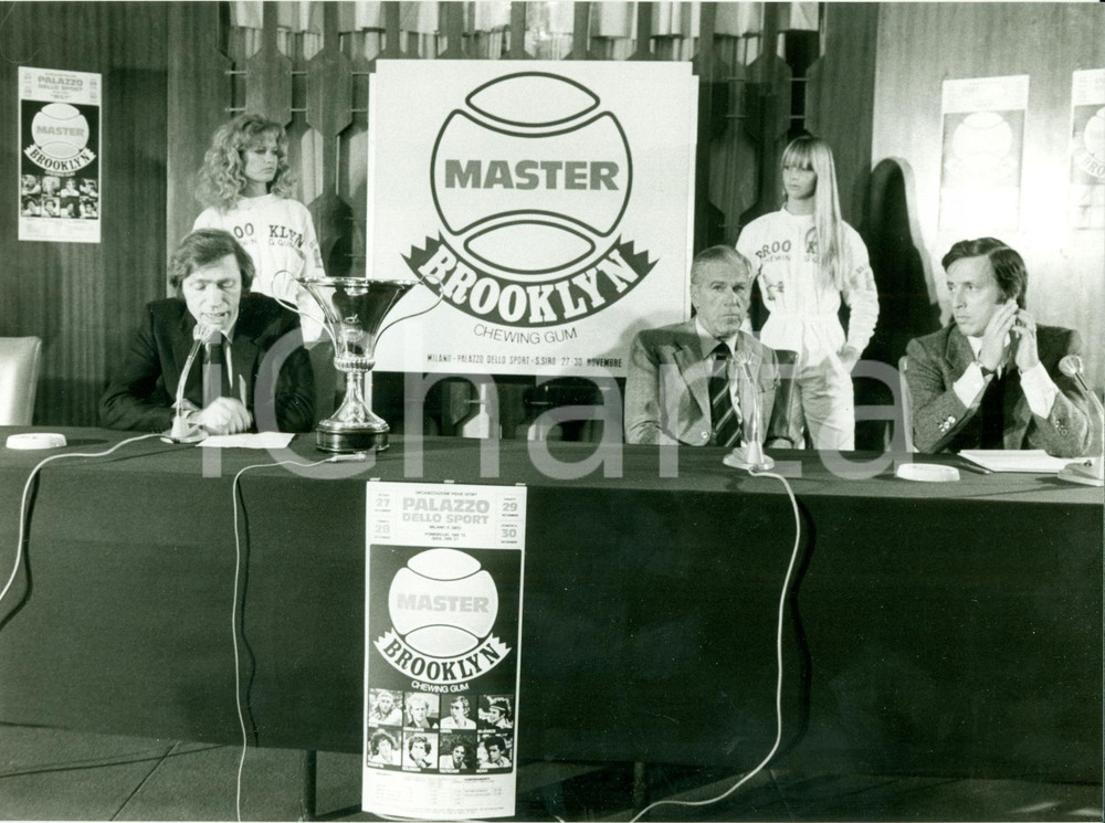 Fotografia d epoca originale 1980 MILANO Tennis Carlo DELLA VIDA Master BROOKLYN Chewing Gum FOTOGRAFIA 1