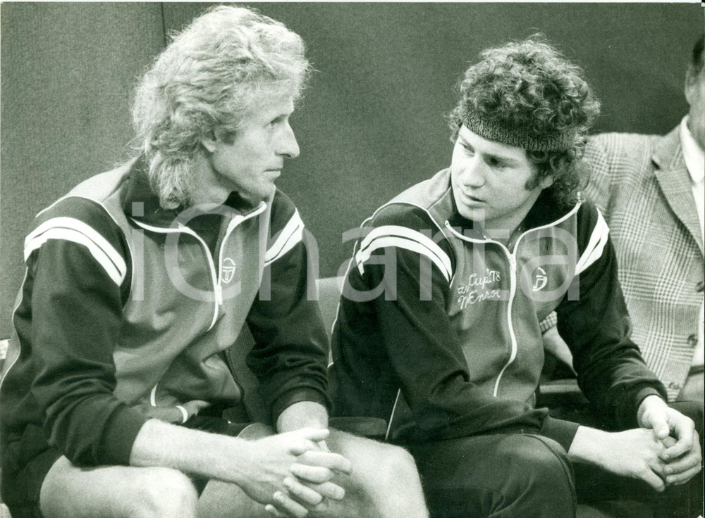 Fotografia d epoca originale 1980 ca TENNIS Campioni Vitas GERULAITIS John McENROE Fotografia 1
