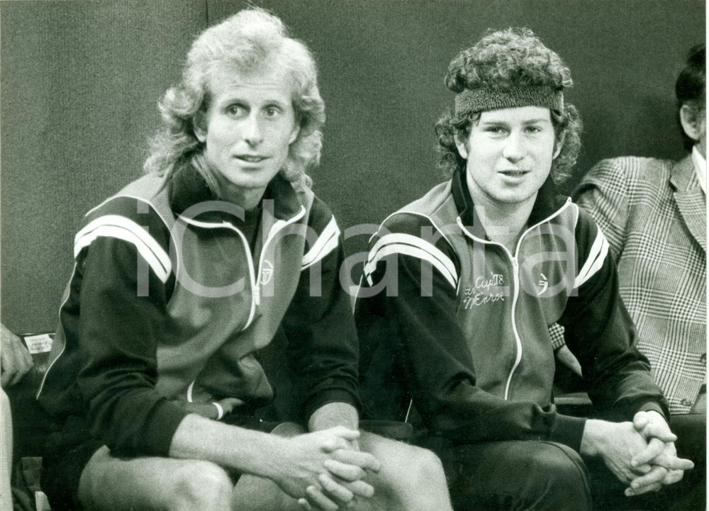 Fotografia d epoca originale 1978 COPPA DAVIS Tennis Match Vitas GERULAITIS John McENROE Fotografia 1