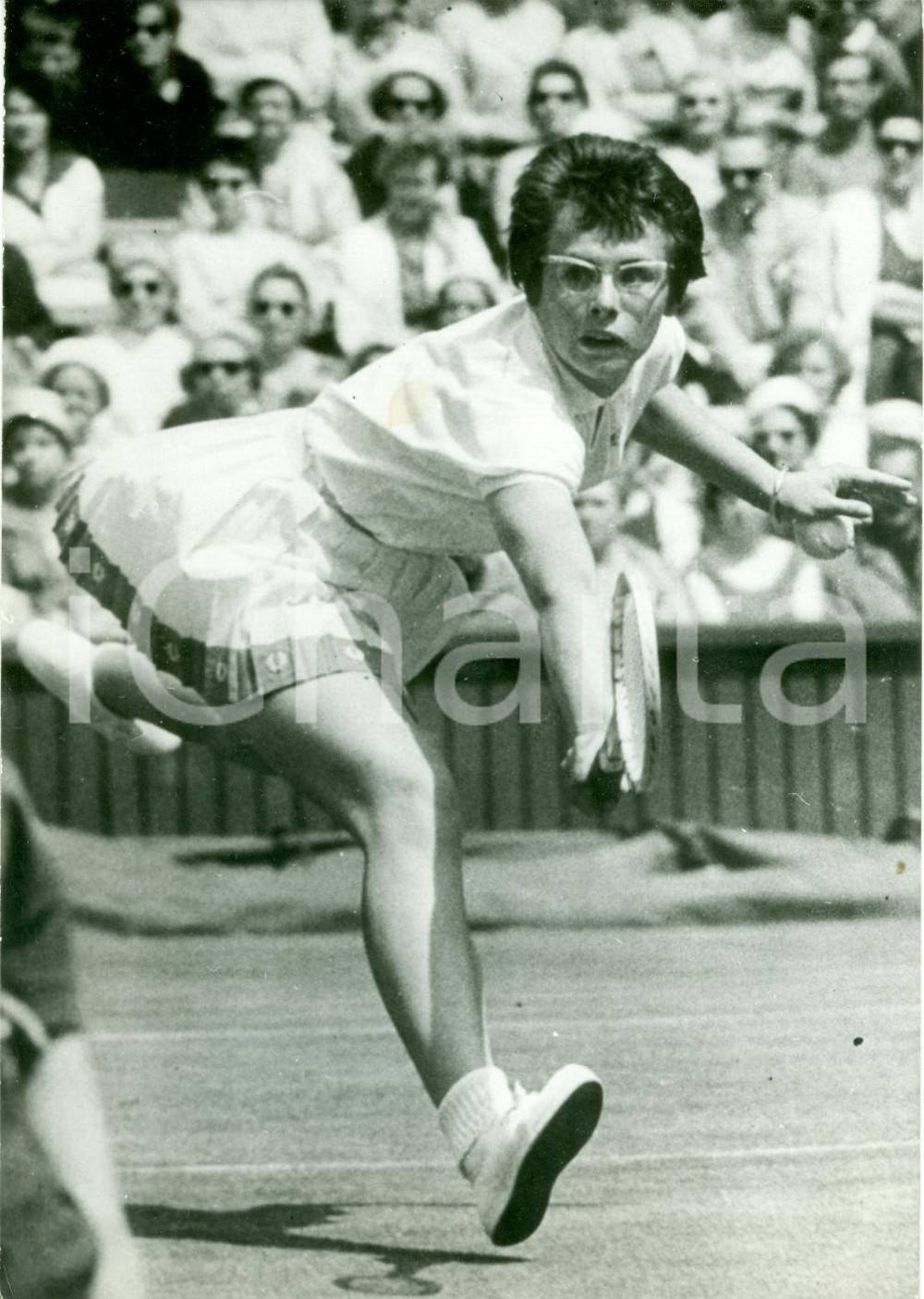 Fotografia d epoca originale 1979 WIMBLEDON UK Tennis Billie Jean KING durante un match FOTOGRAFIA 1
