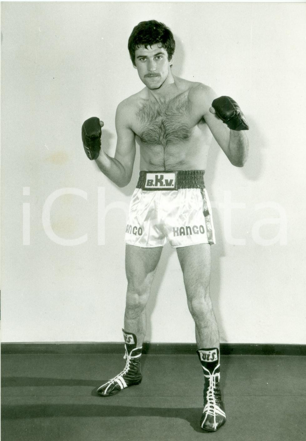 Fotografia d epoca originale 1974 BOXE Ivan VISANI Campione italiano pesi welter Colonia BRANCHINI Foto 1