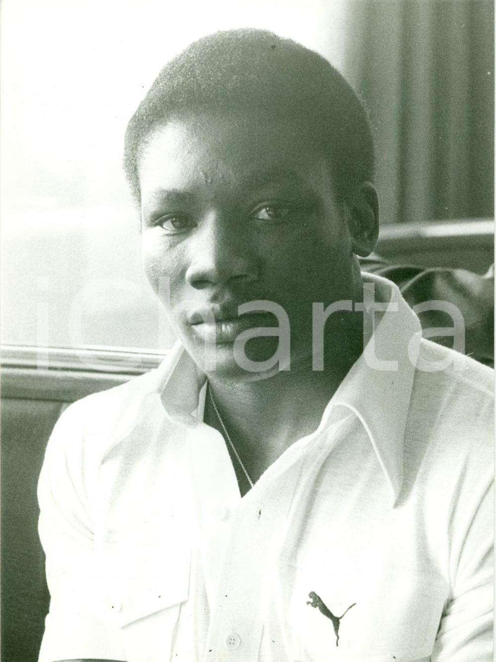 Fotografia d epoca originale 1975 ca BOXE Ritratto Pugile Ayub KALULE Fotografia 1