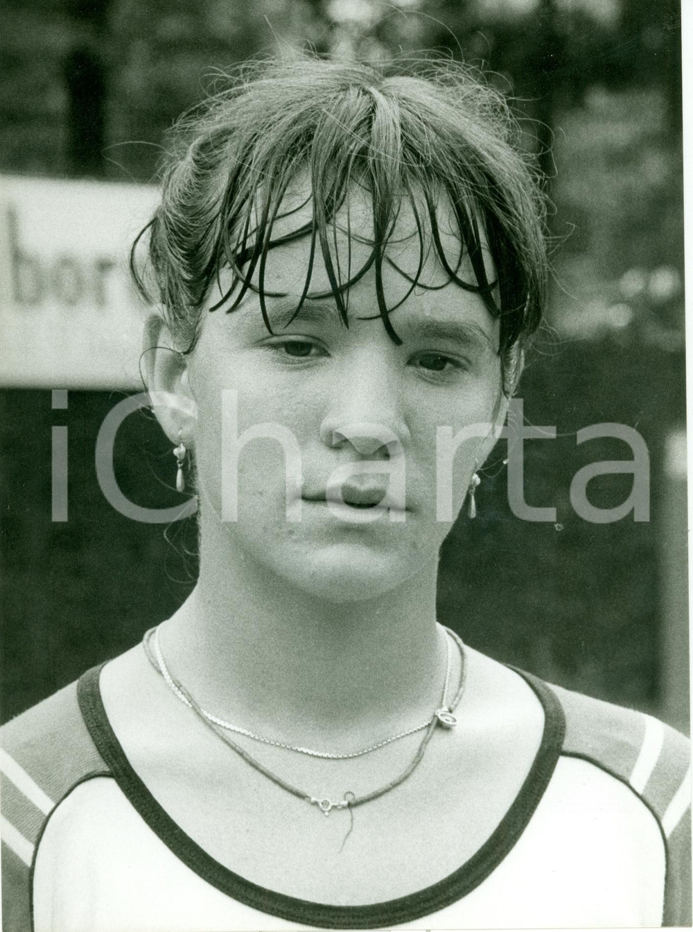 Fotografia d epoca originale 1980 ca TENNIS Ritratto campionessa Nicoletta VIRGINTINO Fotografia 1