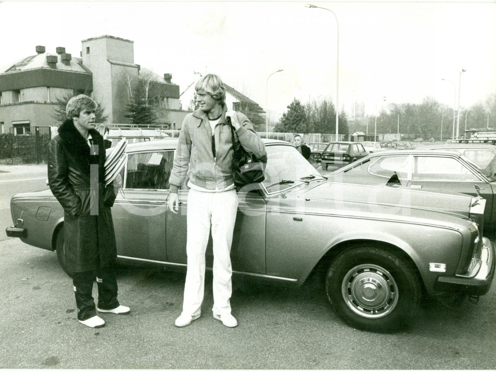 Fotografia d epoca originale 1980 ca TENNIS Ritratto campioni Roscoe TANNER Peter FLEMING Fotografia 1