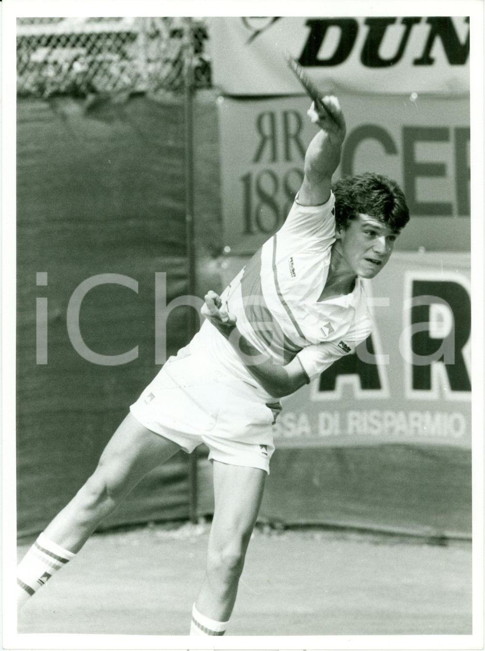 Fotografia d epoca originale 1991 MILANO Tennis Cristiano CARATTI match al MILAN INDOOR Fotografia 1
