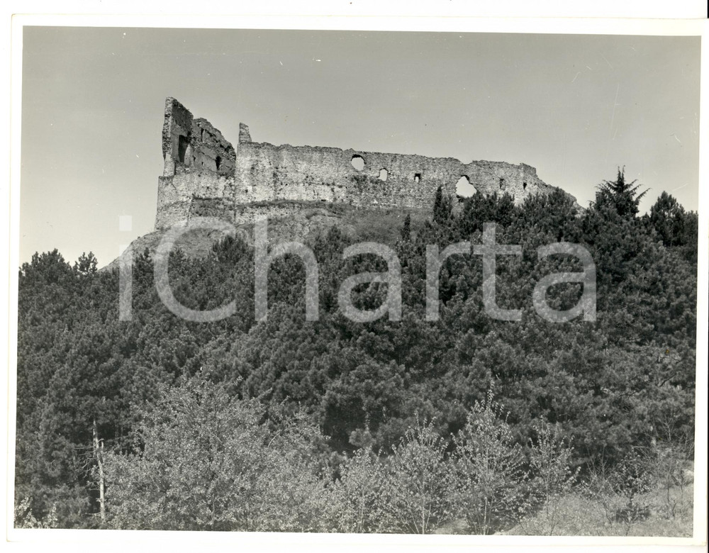 Fotografia d epoca originale 1970 AVIGLIANA TO Rovine del Castello Sabaudo sec. X Lato Est Foto HAUS 1