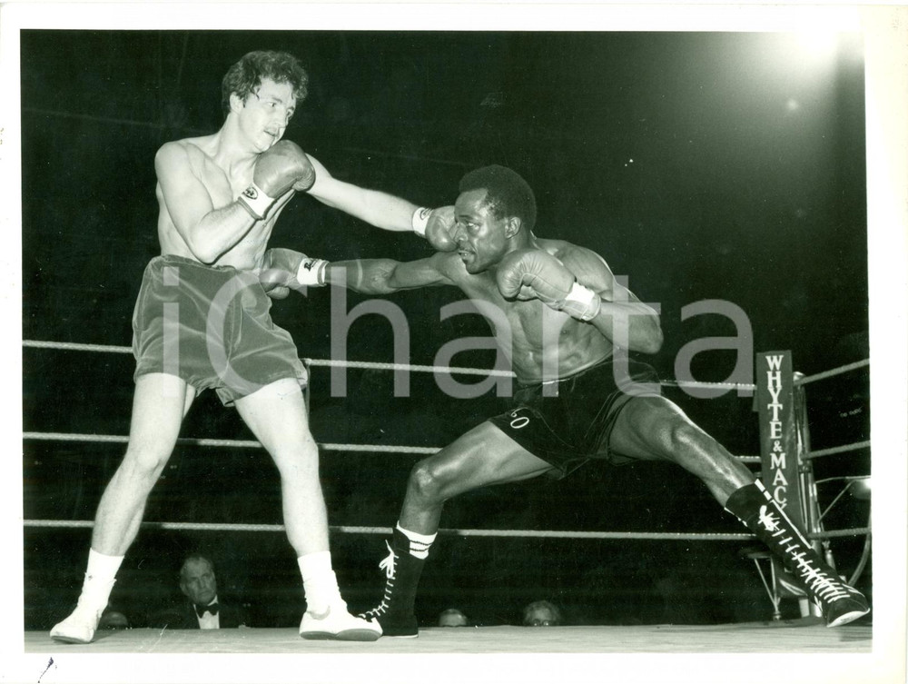 Fotografia d epoca originale 1979 LONDON Boxe Maurice HOPE title vs Mike BAKER Fotografia 1