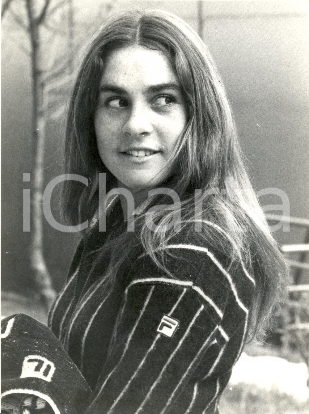 Fotografia d epoca originale 1985 ca MILANO Tennis Ritratto Sabina SIMMONDS con maglia FILA Fotografia 1