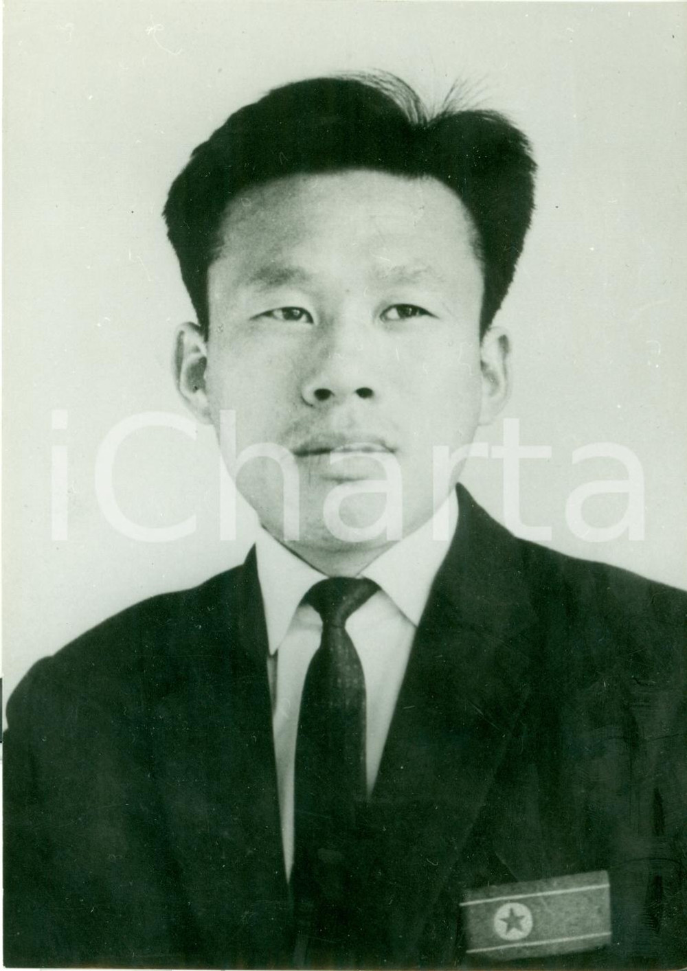 Fotografia d epoca originale 1968 COREA DEL NORD Calcio Ritratto di Ke SEUNG WOON calciatore mediano FOTO 1
