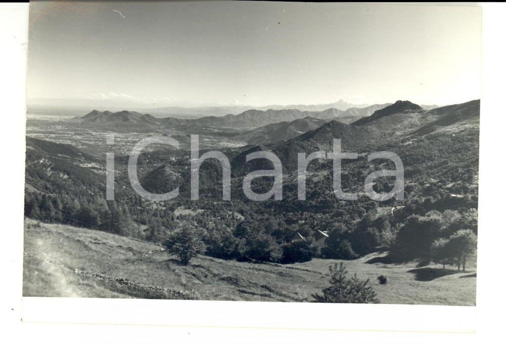 Fotografia d epoca originale 1970 ca AVIGLIANA TO La VALLE SANGONE e il MONVISO sullo sfondo Foto HAUS 1