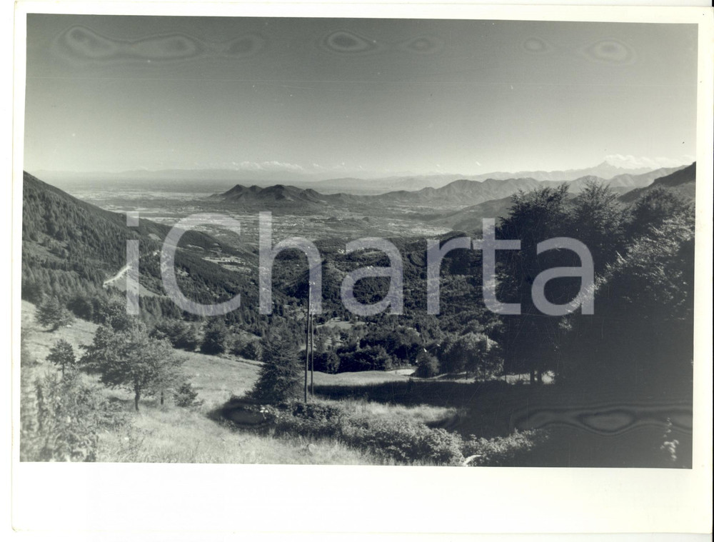 Fotografia d epoca originale 1970 ca AVIGLIANA TO Veduta panoramica della piana con le montagne Foto HAUS 1