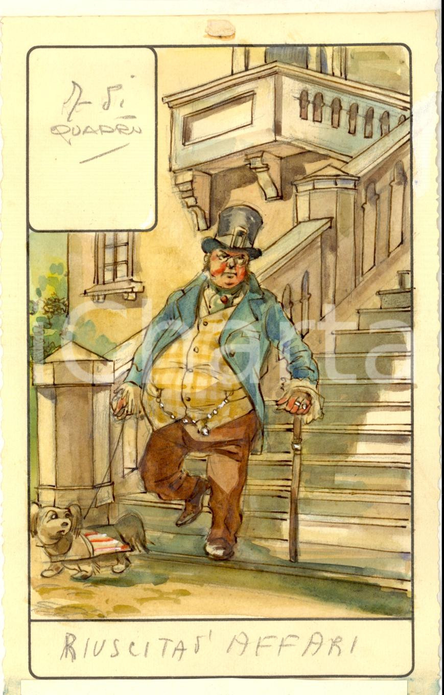 Stampa, bozzetto originale 1946 TAROCCHI Carta divinatoria originale olio su carta ENRICO SACCHI 7 quadri 1