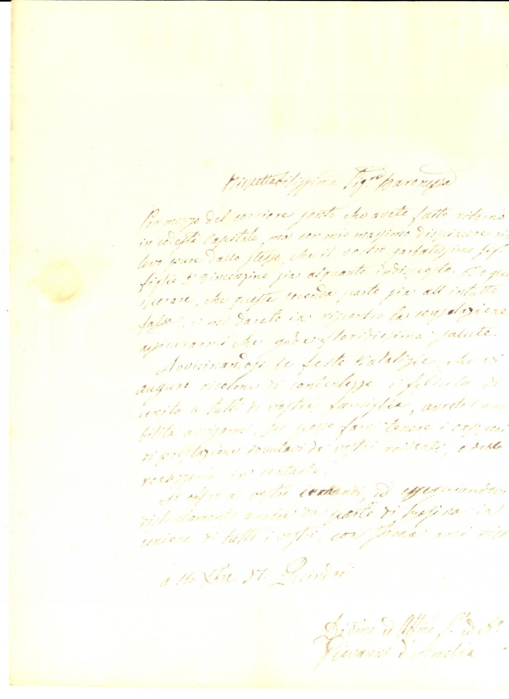 Documento originale, autentico 1857 QUINDICI AV Giovanni D AMELIA prepara capponi per baronessa Anna BELLI 1