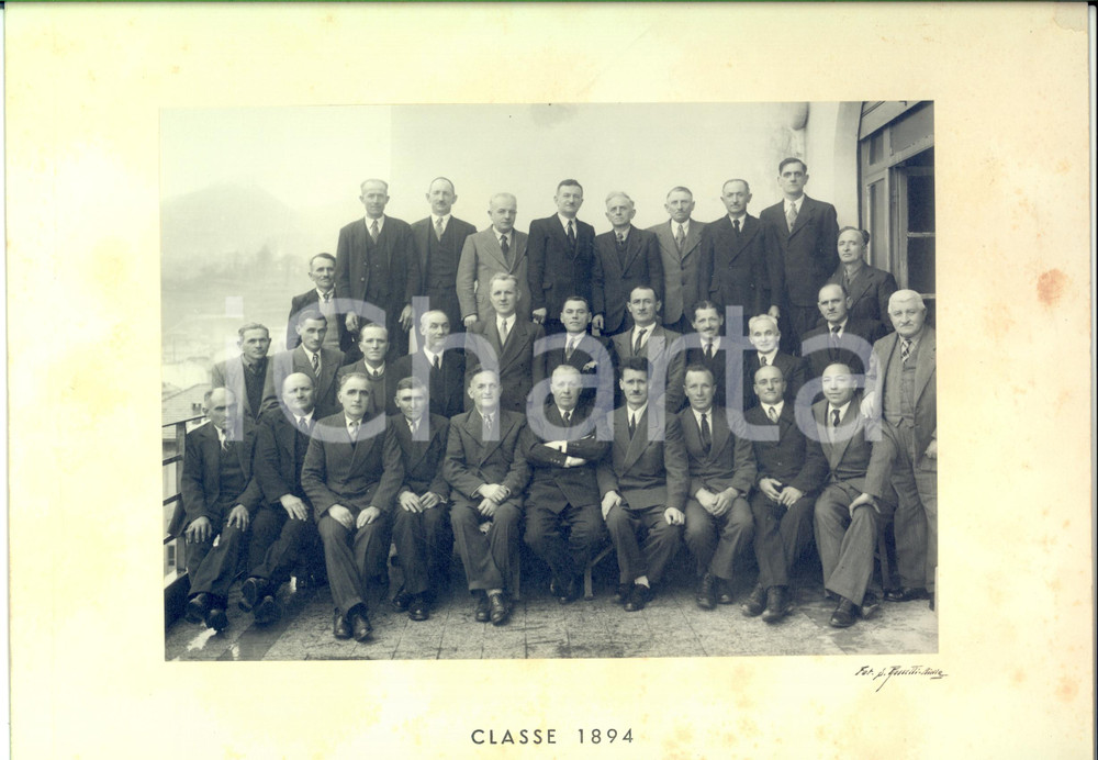 Fotografia d epoca originale 1946 VALLE MOSSO BI Pranzo coscritti 1894 ristorante ENAL Foto ROSSETTI 1