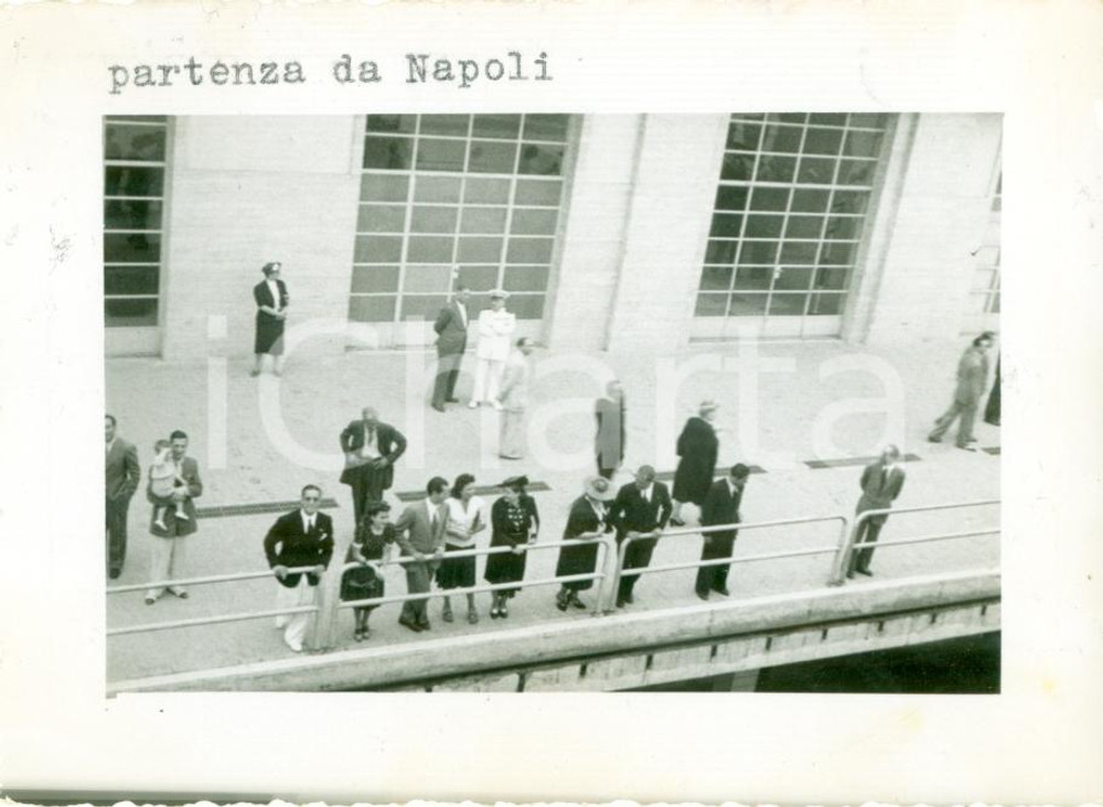 Fotografia d epoca originale 1937 NAPOLI Partenza del transatlantico REX per NEW YORK Fotografia cm 11 x 8 1
