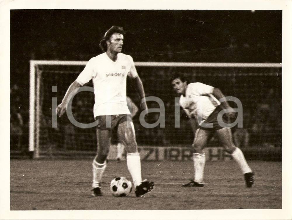 Fotografia d epoca originale 1981 NAPOLI CALCIO Ruud KROL durante partita Sponsor SNAIDERO Foto 1