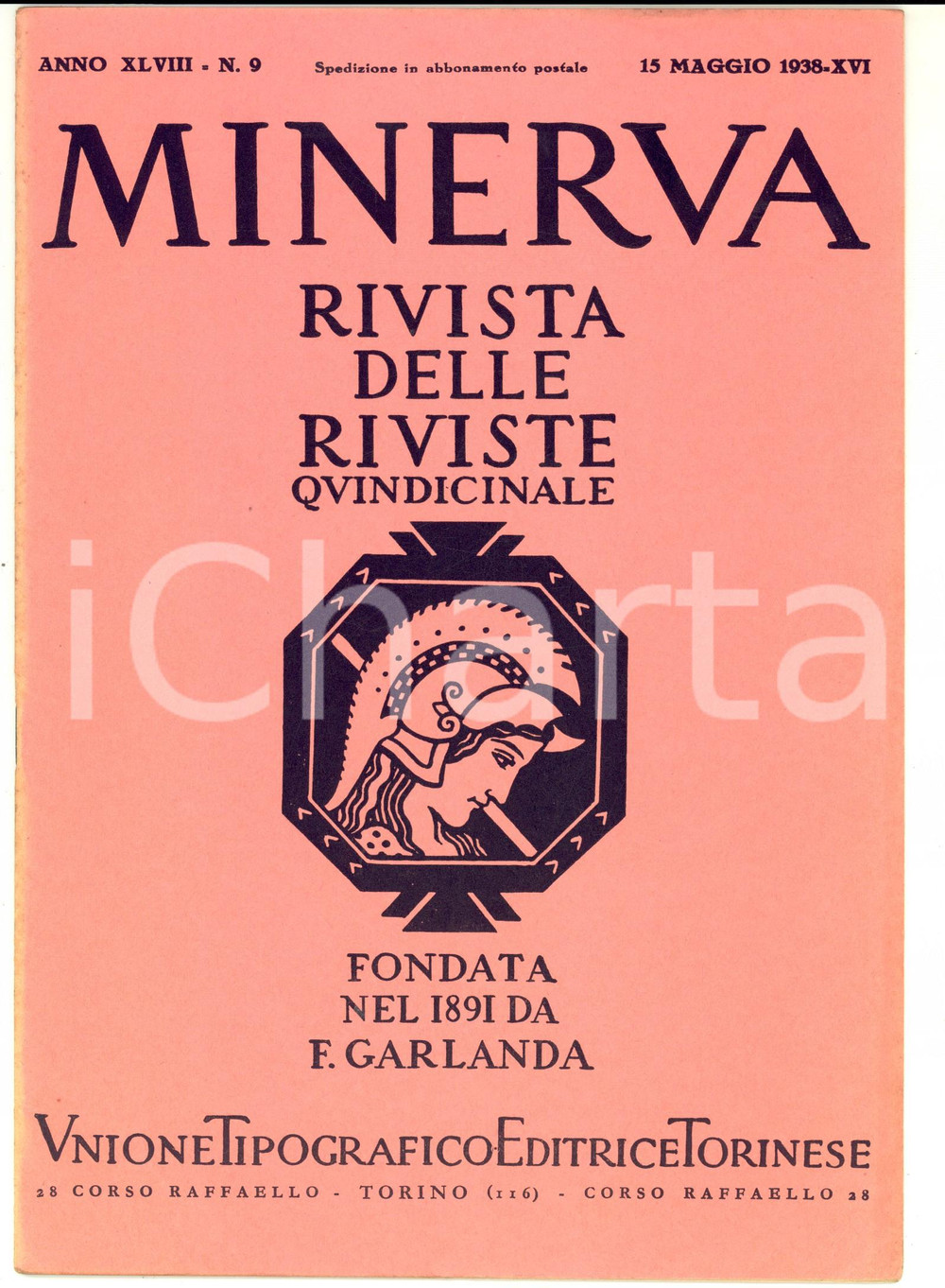 Giornale, rivista storica 1938 MINERVA Rivista delle Riviste  Linciaggio dei negri negli Stati Uniti nÂ°9 1