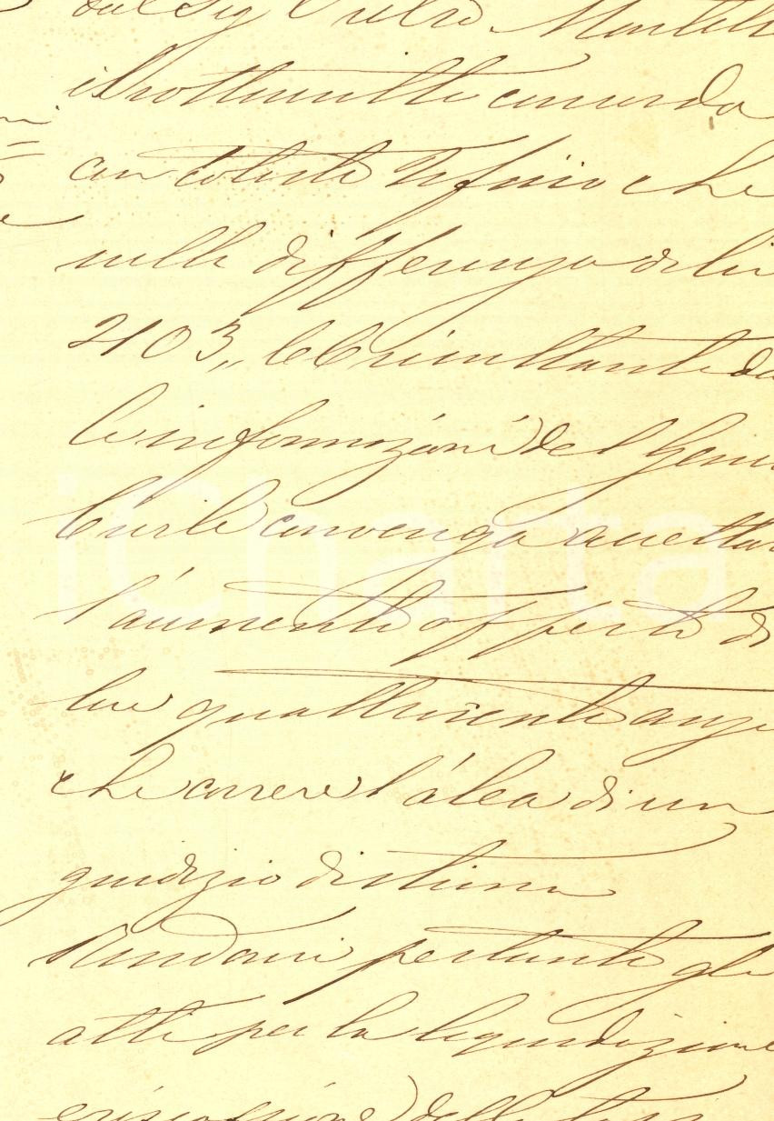 Documento originale, autentico 1879 NAPOLI Componimento su stabili in ereditÃ  Pasquale VAVOSO Lettera 1