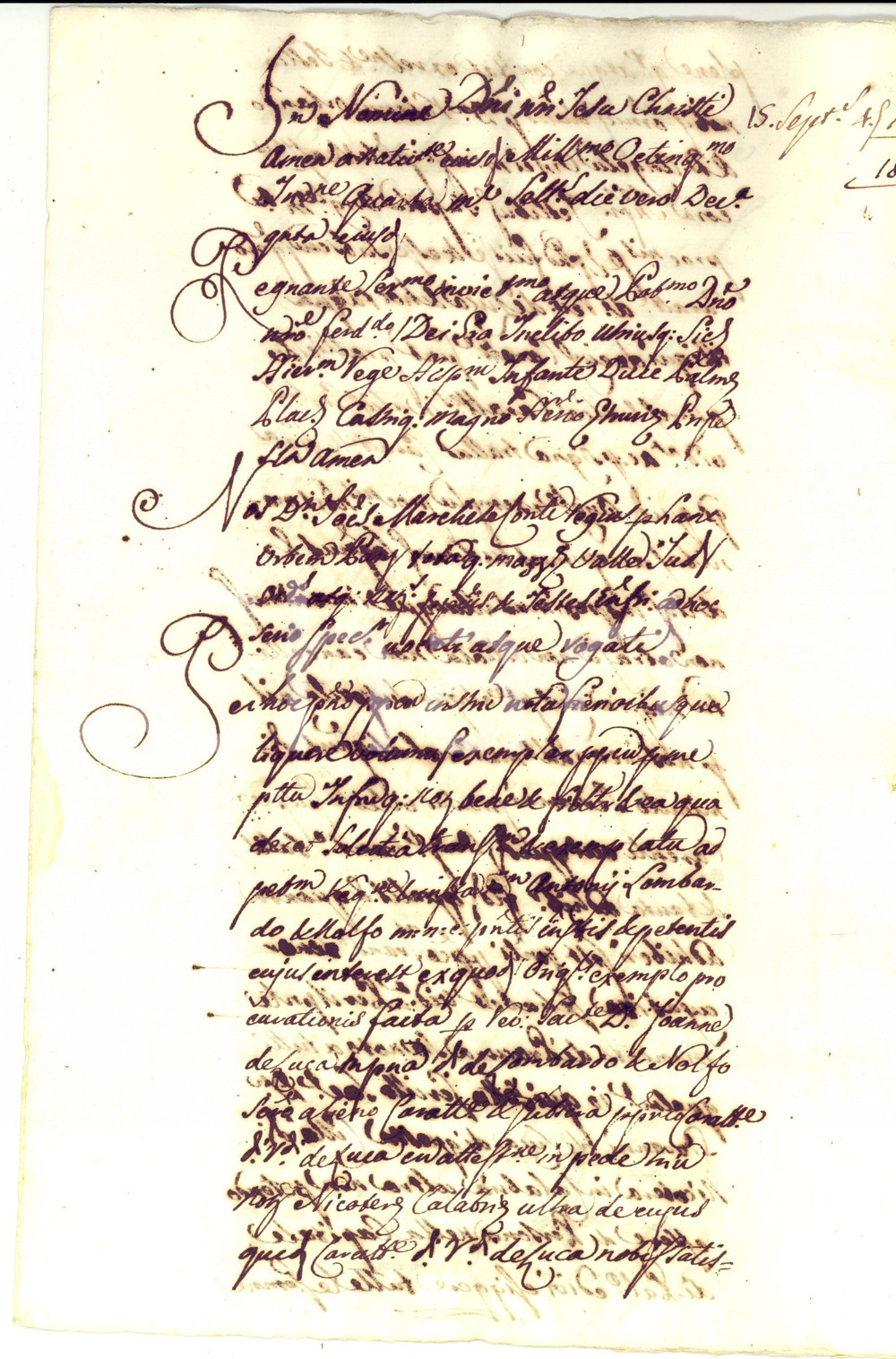 Documento originale, autentico 1800 NICOTERA VV Procura don Giovanni DE LUCA ad Antonio LOMBARDO NOLFO 1