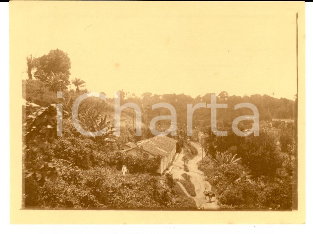 Fotografia d epoca originale 1920 RIO DE JANEIRO BRAZIL Veduta di un villaggio tradizionale Foto VINTAGE 1