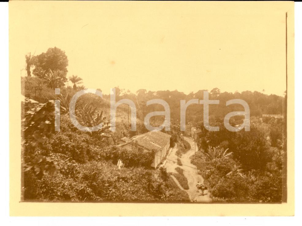 Fotografia d epoca originale 1920 RIO DE JANEIRO BRAZIL Veduta di un villaggio tradizionale Foto VINTAGE 1
