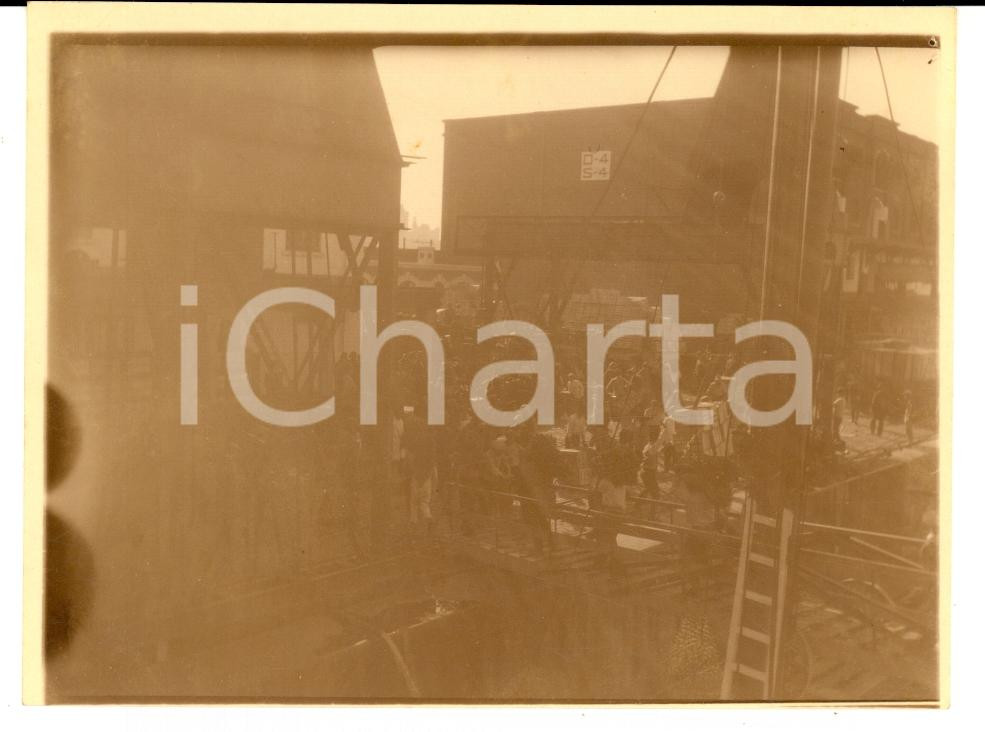 Fotografia d epoca originale 1920 AMSTERDAM NL Carico e scarico di merci al porto Foto VINTAGE 1