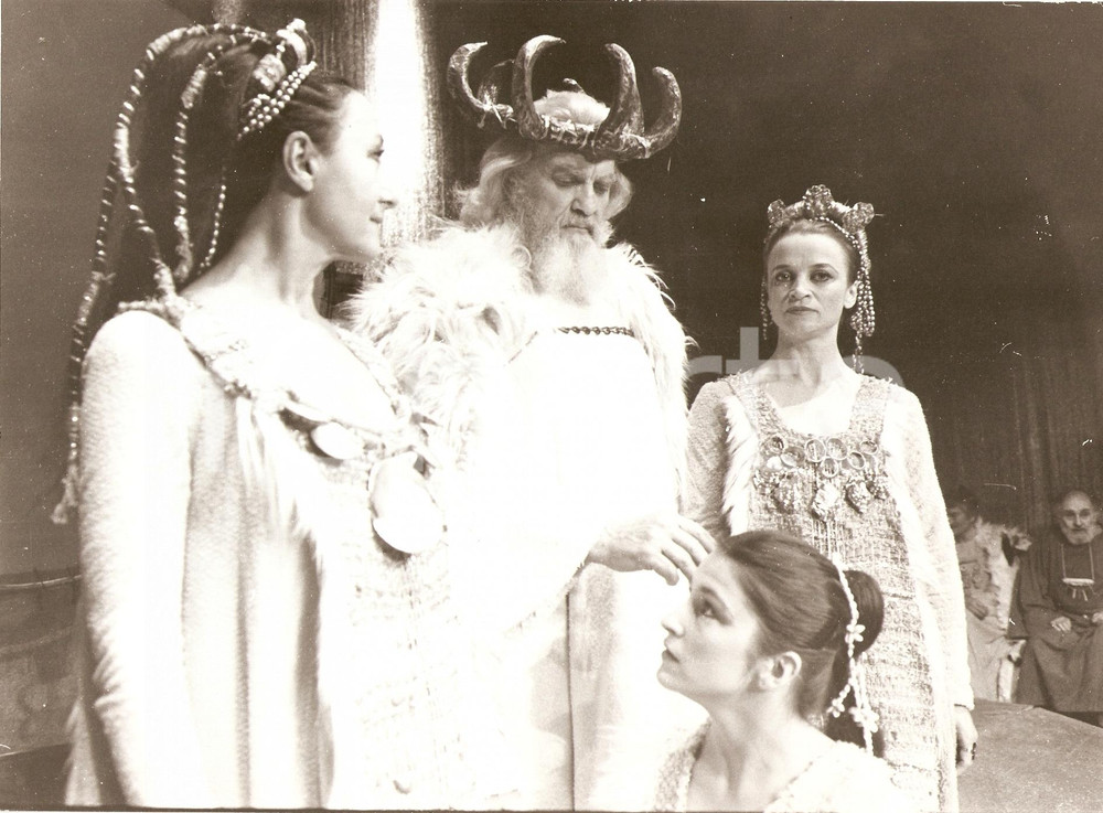 Fotografia d epoca originale 1978 LE ROI LEAR Teatro Jean MARAIS GisÃ¨le TOURET Annie BERTIN Foto di scena 1