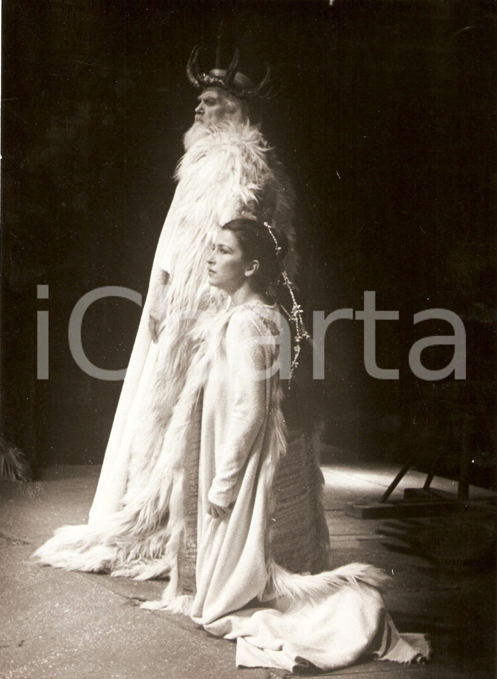 Fotografia d epoca originale 1978 LE ROI LEAR Teatro Jean MARAIS durante le prove Foto di scena 1