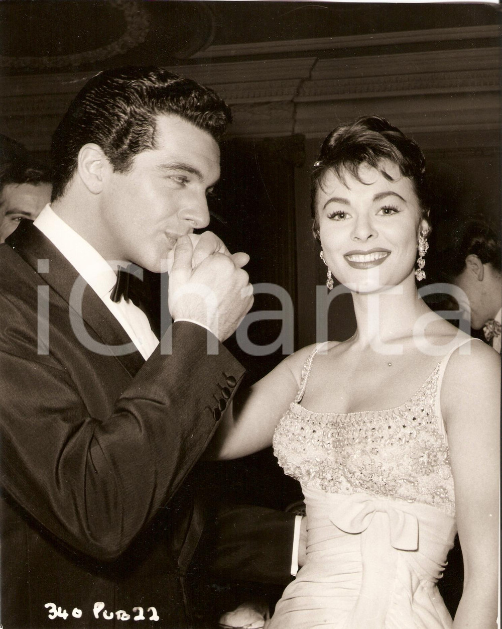 Fotografia d epoca originale 1959 THE HEART OF A MAN Frankie VAUGHAN Anne HEYWOOD First day s shooting Photo 1