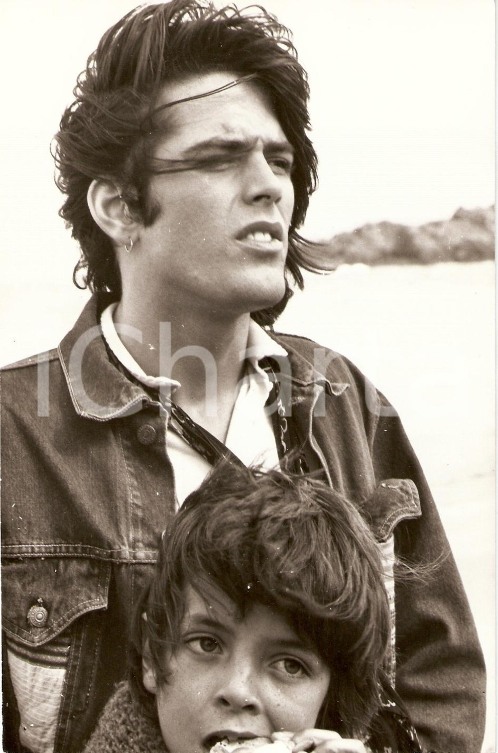 Fotografia d epoca originale 1975 circa CINEMA Jonathan HUNTER Ritratto con bambino Fotografia 1