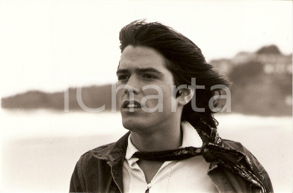 Fotografia d epoca originale 1975 circa CINEMA Jonathan HUNTER Ritratto in riva al mare Fotografia 1