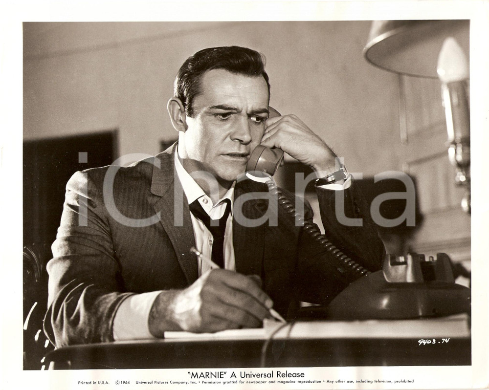 Fotografia d epoca originale 1964 MARNIE Sean CONNERY hires an investigator Movie by Alfred HITCHCOCK Photo 1