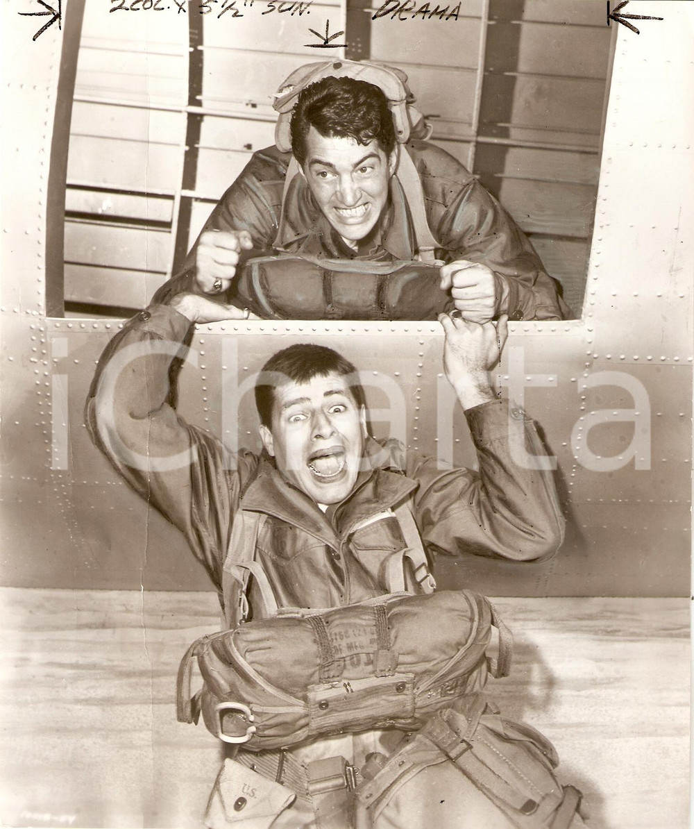 Fotografia d epoca originale 1952 JUMPIN JACKS Caporale Sam Dean MARTIN Jerry LEWIS Paratroopers Photo 1