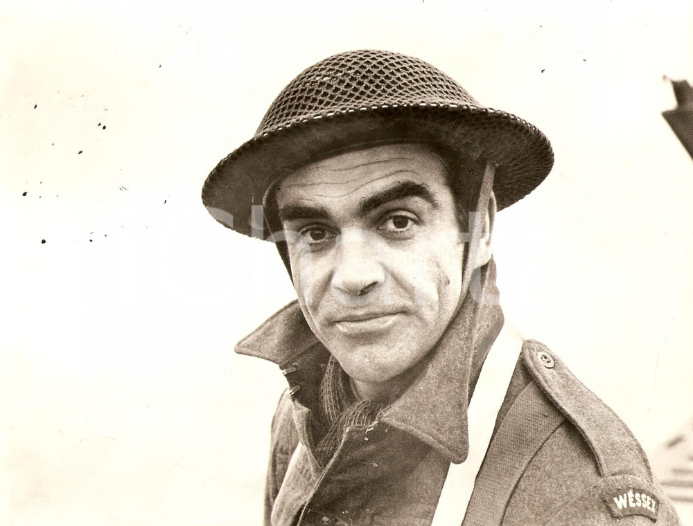Fotografia d epoca originale 1962 THE LONGEST DAY Sean CONNERY Ritratto da soldato Fotografia dal set 1