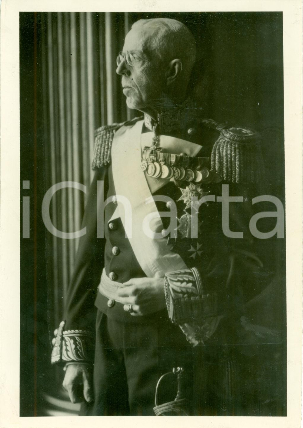 Fotografia d epoca originale 1938 STOCKHOLM SWEDEN Re Gustavo V compie 80 anni Fotografia 1