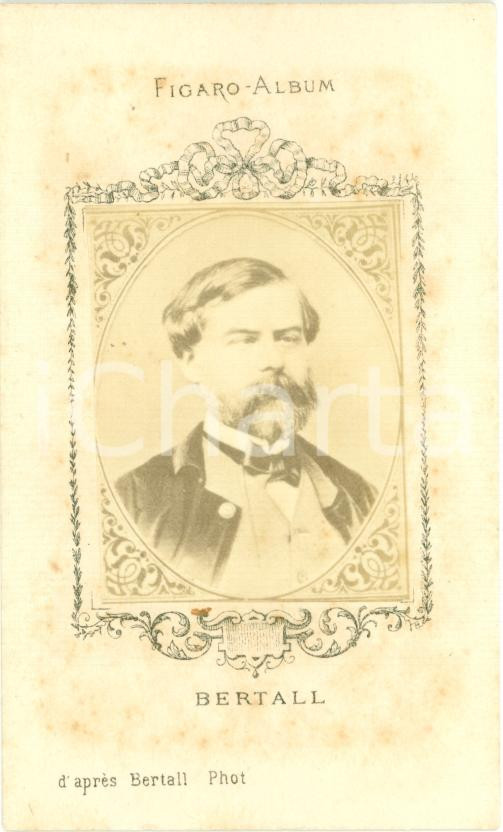 Fotografia d epoca originale 1880 ca PARIS Album LE FIGARO Charles Albert D ARNOUX BERTALL caricaturiste 1