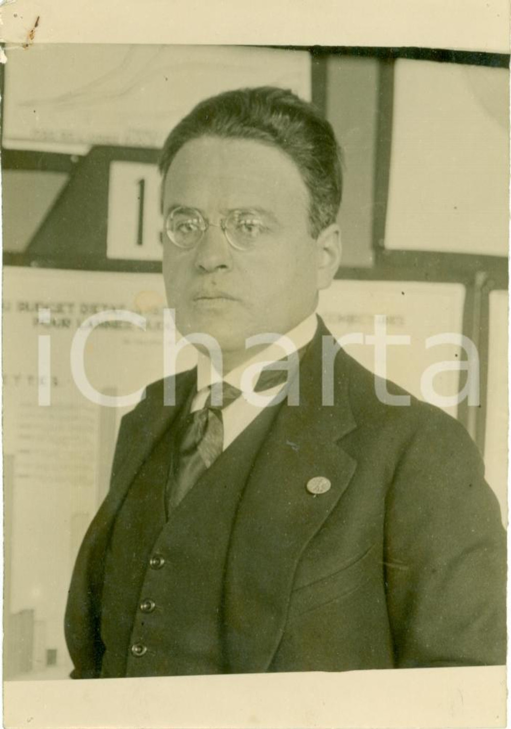 Fotografia d epoca originale 1925 ca PARIS Boris VOLINE segretario Ambasciata sovietica Fotografia 1