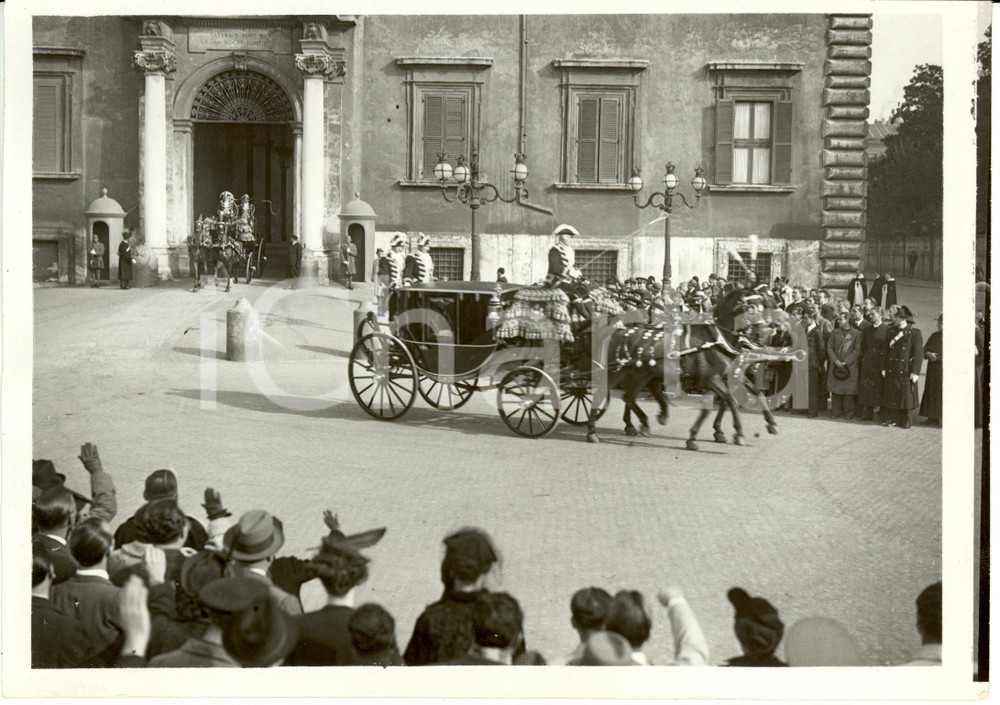 Fotografia d epoca originale 1938 ROMA Berline Reali trasportano AndrÃ©FranÃ§ois PONCET ambasciatore Foto 1